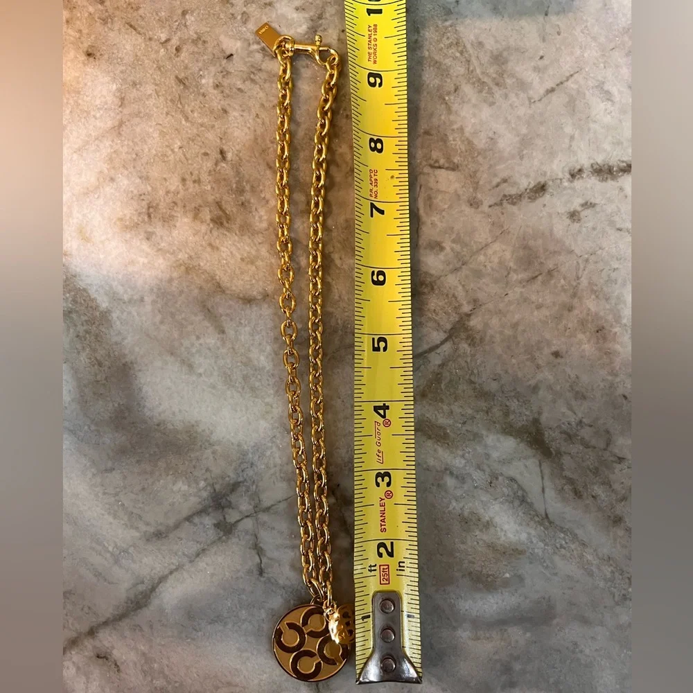 COACH gold logo chain necklace - Picture 5 of 5